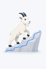 Mountain Goat mascot climbing upward